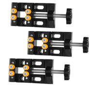Mobestech Lot De 3 Pinces De Fixation Multifonctions Petit Étau De Table Mini Étau Universel Pince Réglable Pratique En Noyer Alliage D'Aluminium Noir