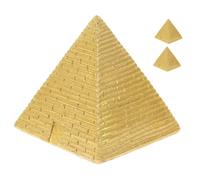 Mobestech Lot De 3 Pyramides De Sable pour Table Modèle Ancien Ornement Miniature pour Style Affiche Aquarium Étagère Décoration Sculpture Aménagement Artisanat