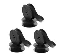 Mobestech Lot de 3 Rubans Encreurs Larges en Nylon Noir Vintage à Double Bobine pour Machine à Écrire Ancienne Compatible, Ne800, Ne3000 - Ruban Encreur Manuel, Rechange Solide