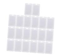 Mobestech Lot de 30 Porte-Noms Transparents Rabat Protège-Étiquette Léger en Plastique Format Standard pour Cartes d'Identité Badges d'Accès et Cartes Étudiants Usage Professionnel et