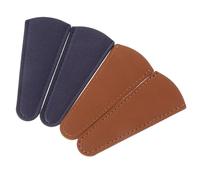 Mobestech Lot de 4 Étuis en Cuir Bleu et Jaune pour Ciseaux Protection Légère et Portable Compatible Ciseaux de Couture Coupe-Ongles et Sourcils Rangement Pratique pour Usage Quotidien