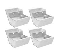 Mobestech Lot de 4 Mangeoires pour Lapins en Fer Robuste, Distributeurs de Nourriture Suspendus 12 Cm, Auge d'alimentation par Gravité pour Cages Intérieures et Élevage de Petits Animaux