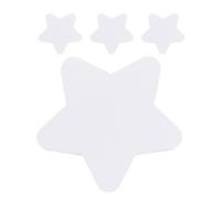 Mobestech Lot de 4 Mini Toiles à Peindre en Coton Blanc Bords Arrondis D'étoile, Compatibles Peinture Acrylique, pour Étudiants et Artistes