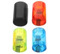 Mobestech Lot de 4 Shakers à Doigts en Plastique pour Ukulélé Percussion Manuelle Rythmique Couleurs Noir Rouge Bleu Vert Accessoire Musical Portable pour Groupes et Musiciens Nomades