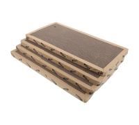 Mobestech Lot de 4 Tapis à Griffer en Sisal Naturel pour Chat Format Carré 424 X 21 CM Bords en Carton Ondulé Résistant Tapis Plat Antidérapant pour Protection de Meubles et Canapé