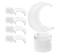Mobestech Lot de 5 Bouchons en Plastique Forme Lune Bouchon de Flacon D'aromathérapie Bouteille Verre Parfum Accessoire Décoratif Vintage Compatible Diffuseurs Huiles Essentielles