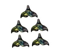 Mobestech Lot De 5 Pendentifs Queue De Sirène En Coquille Naturelle 20x25mm Pour Bijoux Diy Femmes Décoration Artisanale Créative Accessoires Fête Présents Été