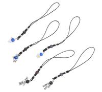 Mobestech Lot de 5 Porte-clés Astronautes Décoration Téléphone Portable Corde Suspendue Accessoires Multifonctions Léger Petit Format Couleur Aléatoire Style Aléatoire