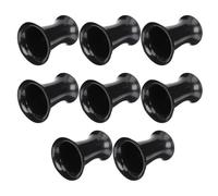 Mobestech Lot de 8 Tubes D'évent Réduisant la Turbulence pour Caisson de Haut-Parleur en Plastique Noir et Améliorant la Réponse des Basses pour Audio Domestique