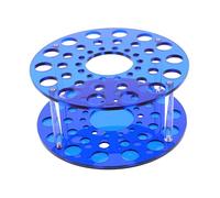 Mobestech Makeup Brush Holder Rack Acrylic Organizer with Multiple Slots Travel Vanity Stand for Makeup and Art Supplies