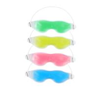 Mobestech Masque Oculaire en Gel Rafraîchissant 4 Pcs Multicolore, Compresses Froides Réutilisables, Apaisant pour Yeux Fatigués, Détente Sommeil, Soin Peau Visibilité Optimale