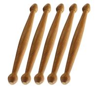 Mobestech Masseur en Bois Maison 5 Pièces Tiges Légères, Bords Ronds et Pointus, Outil de Massage Manuel pour Relaxation Musculaire et Réflexologie
