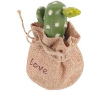 Mobestech Mini Cactus Artificiel en Pot, Bonsaï Artificiel en Tissu, Décoration De Bureau Et Jardin, Plante Factice Réaliste pour Intérieur Et Extérieur