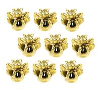 Mobestech Mini Pendentifs Couronnes Chics Dorés 10 Pièces Pvc Compact Léger pour DIY Bijoux Artisanat Présent Noël Décoration Festive