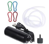 Mobestech Mini Pompe à Air USB pour Aquarium Pompe à Oxygène Silencieuse Petite D’oxygénation Noire Alimentation USB Accessoire pour Aquarium D’intérieur Fournitures pour Couleur Aléatoire