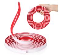 Mobestech Moulure D'angle Auto-adhésive Blanche en Tpe 5m, Bande Étanche pour Salles de Bain, Finition Murale Facile à Poser pour Rénovation DIY