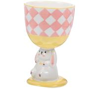 Mobestech Mug en Céramique Rose 200ml Design Lapin Peint la Main, Matériau Léger et Surface Lisse, pour Cocktails et Café, Ambiance Élégante