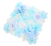 Mobestech Mur De Roses Simulé Panneau De Fleurs Toile De Fond Tissu pour Décoration Faire La Fête Mariage Faux Floral Panneau Mural Décor De Mur De Fleur Sky-Blue Habit en Soie