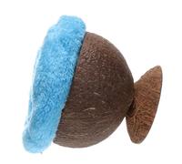 Mobestech Nid de Hamster en Coquille Naturelle Demi-Cercle Cachette Résistante aux Morsures Taille Adaptée pour Petits Animaux Refuge Confortable pour Hamster et Gerbille Abri Isolant