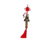 Mobestech Nœud Chinois du Nouvel an Pendentif Feng Shui Carillon Voiture avec Pompon Décor Suspendu pour Fête du Printemps