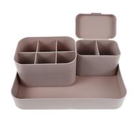 Mobestech Organisateur Bureau Robuste avec Grand Plateau et Porte-stylos pour Rangement Outils de Manucure et Fournitures Papeterie Boîte Rangement Polyvalente pour Bureau Maison ou Dortoir