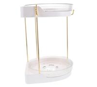 Mobestech Organisateur De Maquillage Rotatif pour Comptoir Porte-Condiments Rangement De Angle Organisateur De Salle De Bain pour Cosmétiques