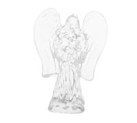 Mobestech Ornements De Cristal De Jésus Décoration Intérieure Ornement Ange Gardien Statue d'ange pour Noël Décoration d'ange De Noël Figurine Ange De Collection Transparent Cristal Blanc