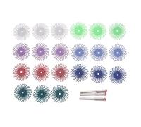 Mobestech Outils de finition brosse abrasive 24pcs impeller pour metal surface cleaning et removing firescale