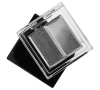 Mobestech Palette de Maquillage DIY Vide 2 Pièces Noire et Blanche, Compartiments Doubles en Aluminium, Petite Palette Pratique pour Fards à Paupières, Blush, Contouring et Surlignage,