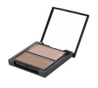 Mobestech Palette de Poudre Visage en Poudre Compacte Double Couleur, Illuminateur Pailleté et Contouring, Protection Visage et Estompage Facile pour Maquillage Naturel