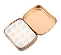 Mobestech Palette de Vernis à Ongles, Palette de Mélange pour Ongles, 12 Compartiments, Métal et Plastique, Or, Boîte de Rangement ’organisation des Couleurs, pour Services de Manucure