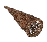 Mobestech Panier de Rangement Multifonction Panier Décoratif en Rotin Naturel de Corne de Vache Rustique pour Bureau Cuisine