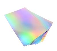 Mobestech Papier Décoratif A4 Laser Argenté 50 Feuilles, Papier Artisanal à Plier Coloré pour Bricolage Diy, Feuilles Décoratives Unilatérales, pour Garçon et Filles et Activités Créatives