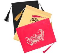 Mobestech Paquet à Perruques en Satin Doux, Lot de 3 Paquet de Conservation Fermeture Cordon, Adaptés au Transport et Entretien des Perruques Synthétiques pour Usage Quotidien et