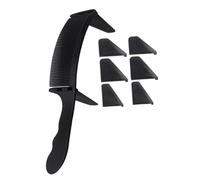 Mobestech Peigne de Coiffeur Incurvé Professionnel pour Hommes Petit Format en Plastique Noir Guide de Coupe Coiffure Barbershop Usage Salon et Voyage