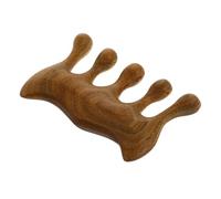 Mobestech Peigne de Massage à Canal en Bois Synthétique Khaki, Multi-usage pour Cuir Chevelu, Coins Arrondis, Surface Lisse Couture, Favorise la Circulation Sanguine