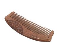Mobestech Peigne en Bois de Santal Sculpté Manche en Ébène, 140 Dents pour Massage du Cuir Chevelu, Démêlage des Cheveux Épais, Usage Domestique et Soin Capillaire