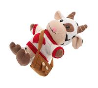 Mobestech Peluche Vache Douce Décoration Voiture Forme De Petite Vache Peluche Souple pour Filles Ornement Mignon