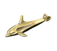 Mobestech Pendentif Porte-clés Dauphin en Laiton Antique Breloque DIY Décor Miniature Unisexe Couleur Antique Création Artisanale Présent Fête Loisirs