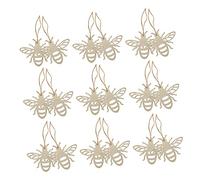 Mobestech Pendentifs Abeille en 30Pcs Décorations Artisanales -Même Découpe en Non Traité Ornements Suspendus pour Bricolage et pour Écoles et Anniversaires