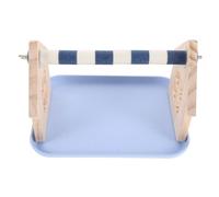 Mobestech Perchoir D’Entraînement pour Perroquets M Support de Table en Bois Poncé avec Plateau Récupérateur Plateforme Texturée pour Calopsittes et Conures Aire de Jeux Portable pour