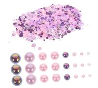 Mobestech Perles Pour Ongles Strass En Acrylique 60g Assortiment Tailles Violet Ab-d Décorations Nail Art Diy Accessoires
