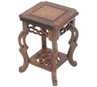 Mobestech Piédestal D'Affichage En Bois Pour Pot À Fleurs Socle Décoratif Rétro Pour Statue Artisanat Et Brûleur D'Encens Base Stable Pour Maison Boutique De Thé Café 17.50X13.00X13.00 Cm