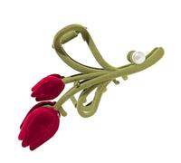 Mobestech Pince à Cheveux Tulipe Grosse Taille En Velours Pour Femmes Et Filles, Pince Épaisse Décorative D’automne Hiver, Coiffure Quotidienne Et Occasions Festives