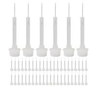 Mobestech Pinceaux de Rechange pour Nail Art 100 Pièces Applicateurs Jetables en Plastique Souple pour Vernis à Ongles Liquide Pinceaux Précis pour Liner et Poudre à Tremper Accessoires