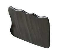 Mobestech Planche De Massage Gua Sha En Corne Naturelle Noire Ondulée Compacte Multifonction Pour Spa Visage Et Corps Outils De Massage Manuel Beauté Et Soins
