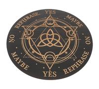 Mobestech Planche de Pendule Spirituelle en Bois pour Divination Tableau Métaphysique Wiccan 1 Pièce de Décoration Accessoire de Contemplation Motifs Sculptés Utilisation à