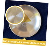 Mobestech Plateau Pentacle Doré Acier Inoxydable Plateau Rituel Shaman Unique Assiette Décorative pour Cérémonies Et Ornements Spirituels