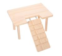 Mobestech Plateforme Bois pour Hamster avec Rampe Accès Tunnel et Jouet Activité pour Cage à Petits Animaux Meuble de Jeu Interactif