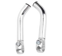 Mobestech Poignées de Vélo Adjoint en Alliage D'aluminium Ergonomiques de Shofar, Support Antichoc pour Soulager Poignets et -Bras, 1 Paire Argentée
